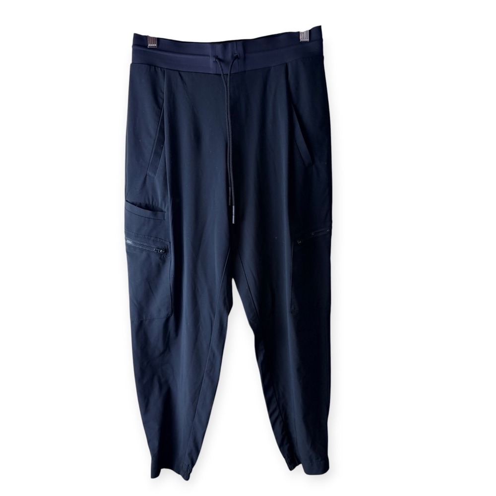 Athleta Venture Pant Black Cargo Joggers Womens 2P 566665 High Rise Travel